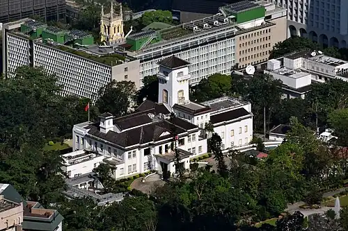 Government House, Hong Kong, reconstructed on the original roof in 1942 during the Japanese occupation[29]