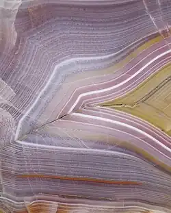 Close-up of a Scottish agate from Ayrshire