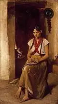 Girl in Front of a Stove