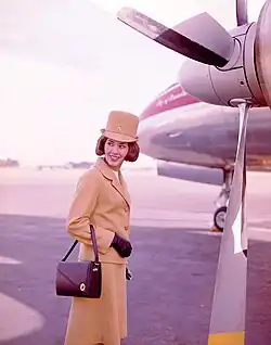 NAC Hostess uniform, Golden Cloud, 1965