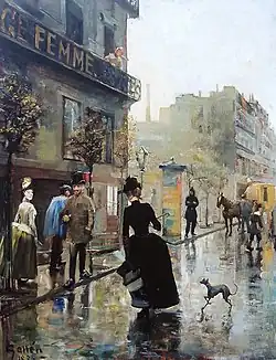 Boulevard in Paris, 1885