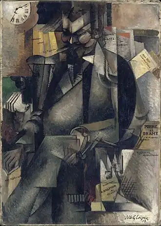 Albert Gleizes, 1913, Portrait de l’éditeur Eugène Figuière (The Publisher Eugene Figuiere), oil on canvas, 143.5 x 101.5 cm, Musée des Beaux-Arts de Lyon