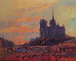 Notre Dame de Paris et La Seine, ca.1895