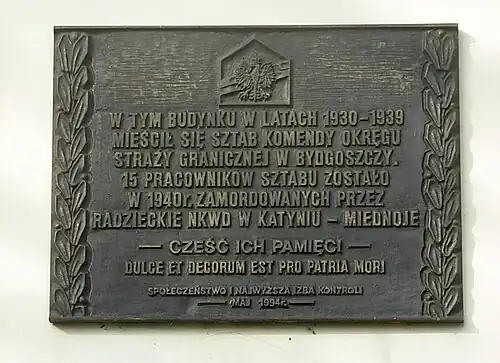 Commemorating plaque