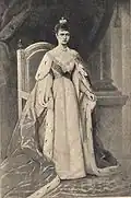 Alexandra Feodorovna in the coronation mantle