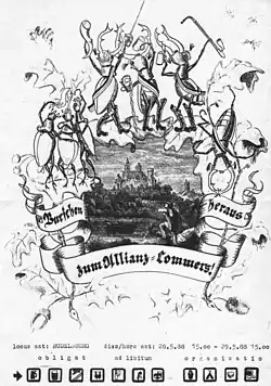 Invitation to a commercium in Eastern Germany 1988