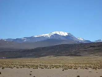 There is a large platform on the summit of Alto Toroni.