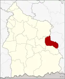 District location in Sisaket province