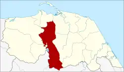 District location in Pattani Province