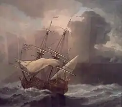 The English Ship Hampton Court in a Gale c. 1680s [1]