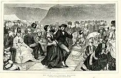 An Irish Jig before Royalty, a Sketch taken at the Recent Picnic at Glendalough near Dublin. Illustration for The Graphic, 1871.