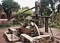 1989 picture of a waterwheel at the Andalusian Gardens