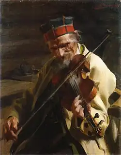 Hins Anders, fiddler or spelman, 1904 (Thiel Gallery)