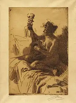 Souvenir (the guitar) (1895), by Anders Zorn