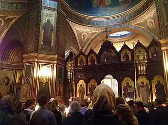 Altar and the Iconostasis during a service