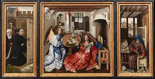 Robert Campin, the Mérode Altarpiece,  1425–1428