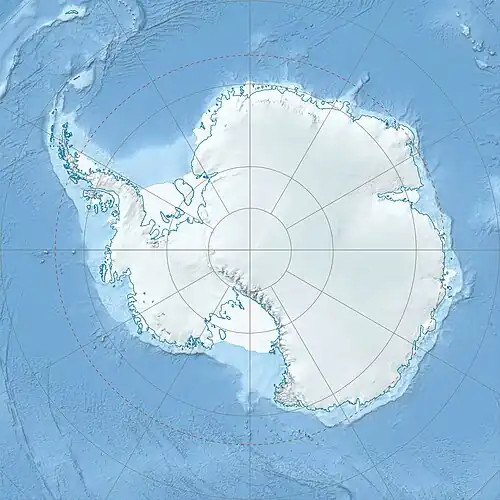 Location of Lake Vostok in Antarctica.