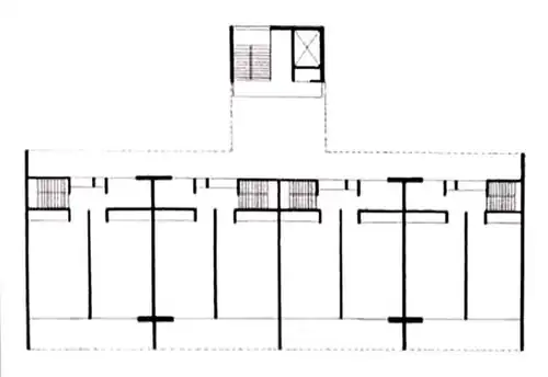 Antonio Quintana Simonetti, architect. Edificio Enriqueta Fernández building, duplex apartment, upper floor