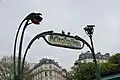 Lamps and "Métropolitain" sign, Anvers