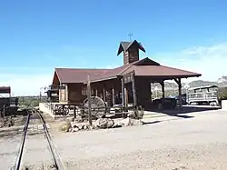 Different view of the 19th-century Goldfield Railroad Station