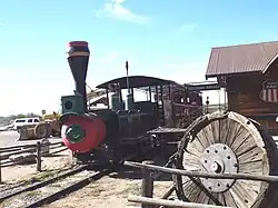 The 19th-century Railroad Station of Goldfield. Goldfield has the only 3 ft (914 mm) narrow-gauge railroad in operation in Arizona.