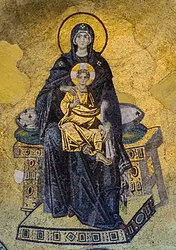Apse mosaic of the Virgin Mary and Christ the Child