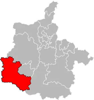 Situation of the canton of Château-Porcien in the department of Ardennes