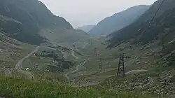 Transfăgărășan road above Arefu