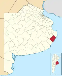 location of General Madariaga Partido in Buenos Aires Province