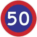 Minimum speed limit (50 km/h)