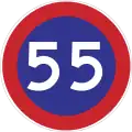 Minimum speed limit (55 km/h)