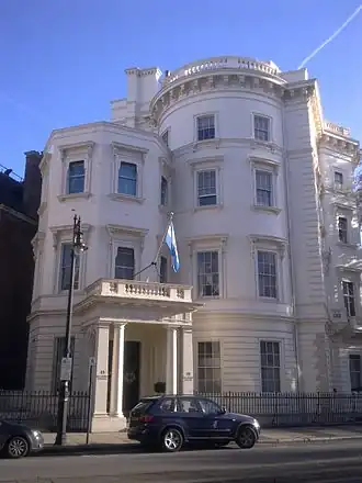 The Ambassador's residence on Grosvenor Crescent