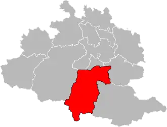 Situation of the canton of Sabarthès in the department of Ariège