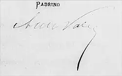 signature of Aristóbulo del Valle