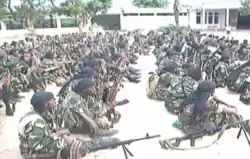 Islamic Courts Union soldiers preparing for the Ethiopian invasion of Somalia in late 2006