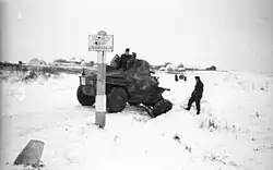 A 39M Csaba stuck in a ditch, 1940