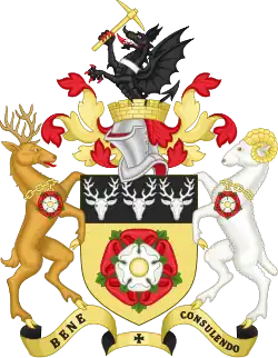 Image 8Coat of arms of Derbyshire County Council (from History of Derbyshire)