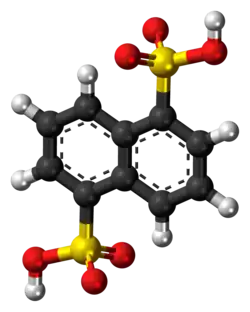Ball-and-stick model of the Armstrong's acid molecule