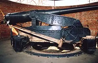 A 6-inch disappearing gun, Chulachomklao Fort
