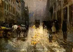 155. Mosè Bianchi, Vecchia Milano, 1890