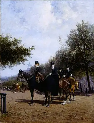 129. Francesco Mancini (1830-1905), Rotten Row, Hyde Park, 1876
