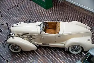 1935 Auburn Speedster 851 overhead view