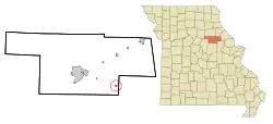 Location of Martinsburg, Missouri