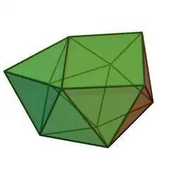 Augmented sphenocorona, the eighty-seventh Johnson solid '"`UNIQ--postMath-00000003-QINU`"'