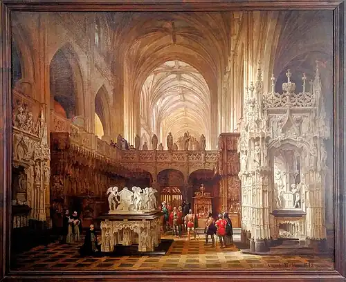 Francis I Visiting the Monastery of Brou by Auguste Mathieu