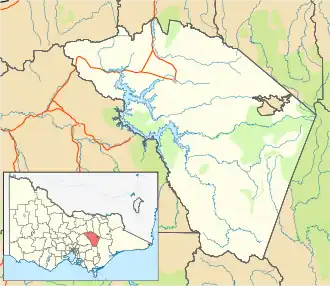 Maindample is located in Shire of Mansfield