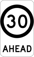 (G9-79) 30 km/h Speed Limit Ahead