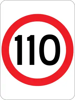 (R4-1) 110 km/h Speed Limit