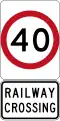 Railway Crossing Speed Limit (used in New South Wales)