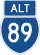 State Route ALT89 marker
